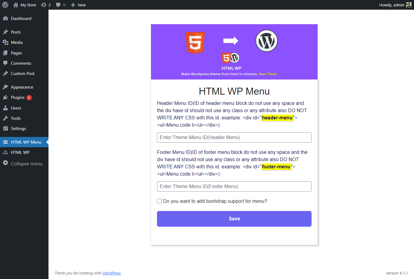 Plugin Page