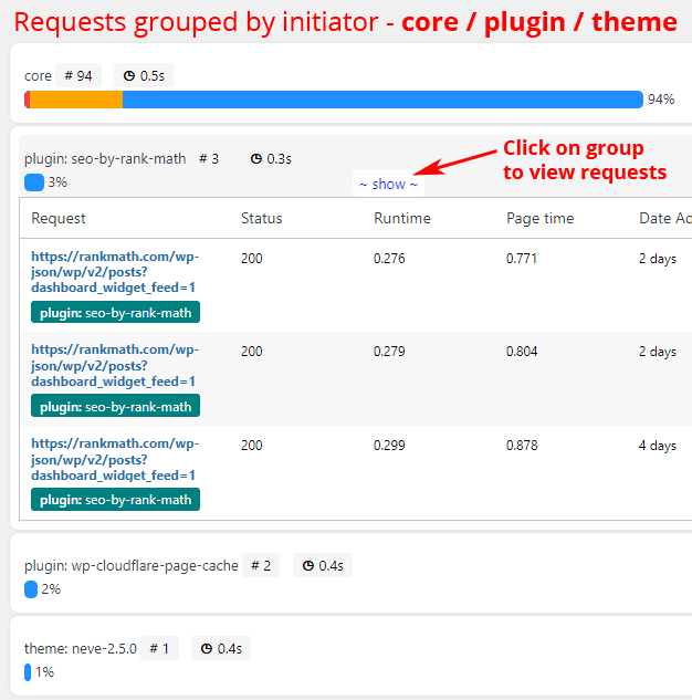 Settings page to select operation mode, disable logging and adding custom rules. Settings will be saved each time when you change any option.