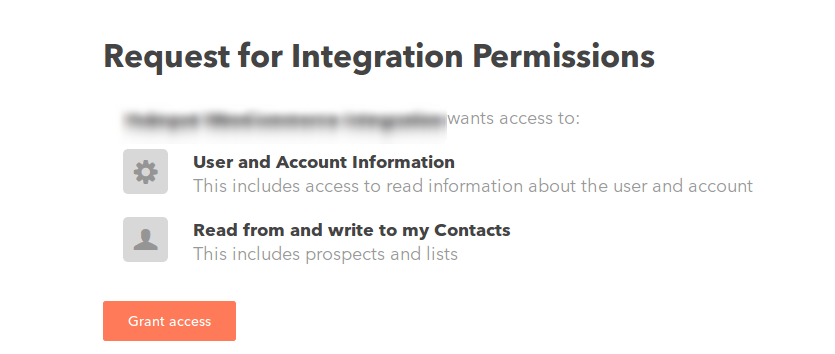 Allowing access to our HubSpot app