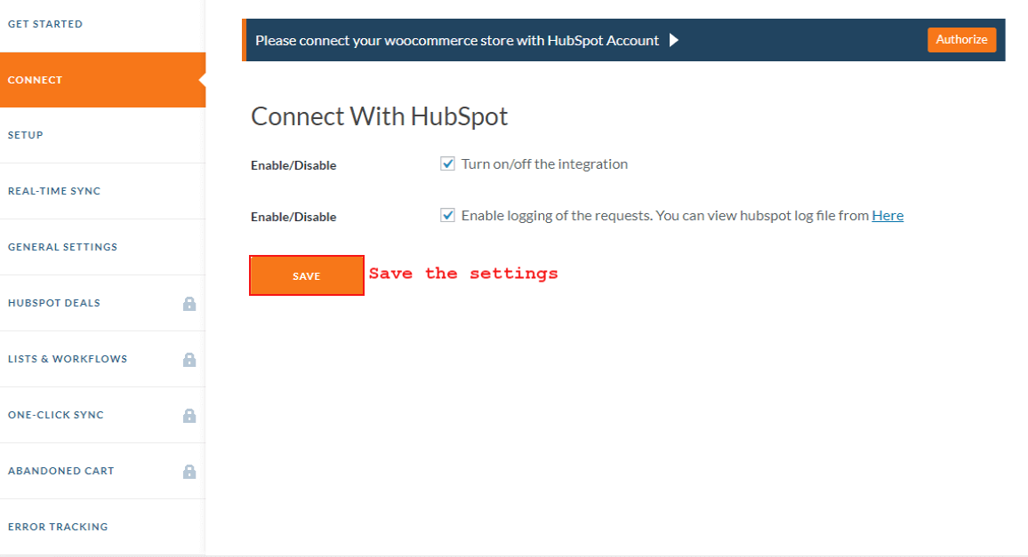 Connect with HubSpot