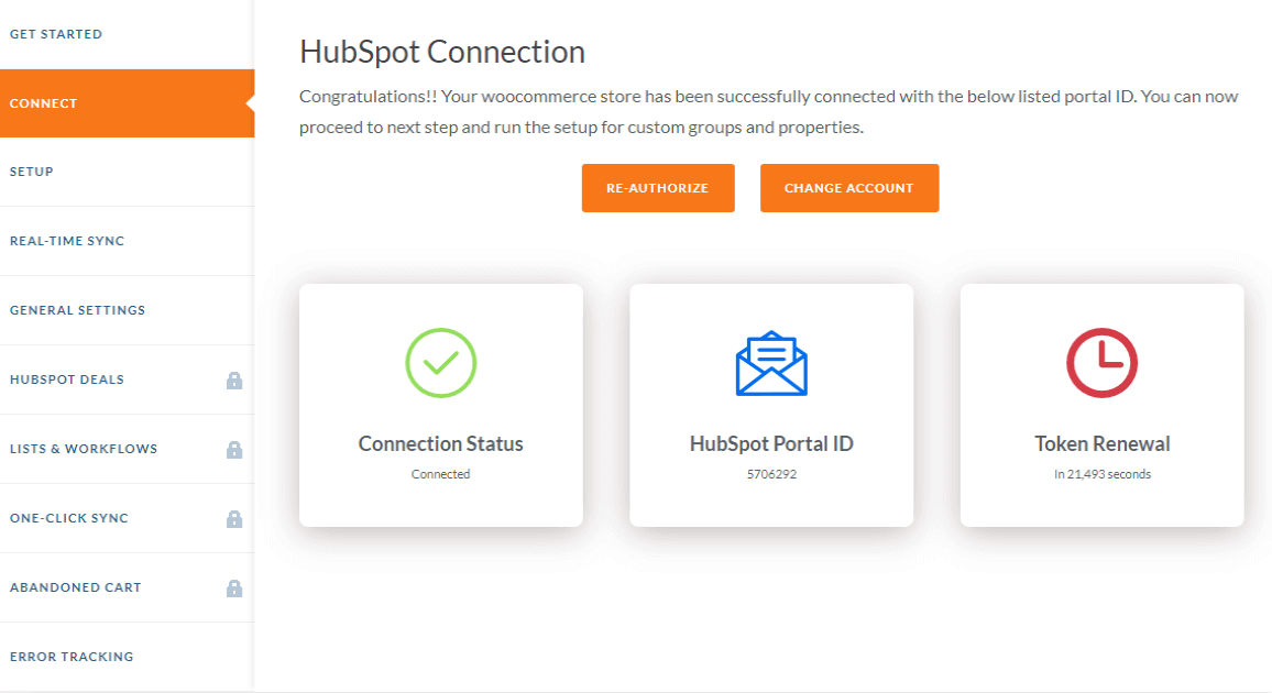 HubSpot Connection Dashboard