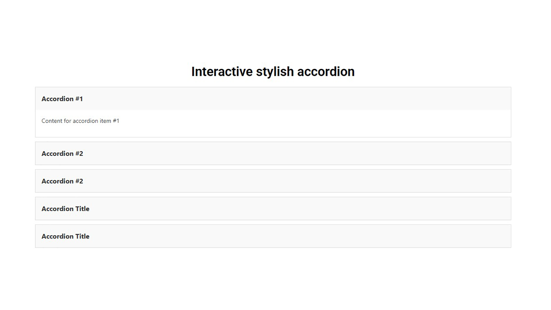 Huge accordion in frontend.