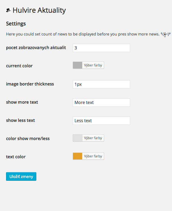 This is settings of plugin