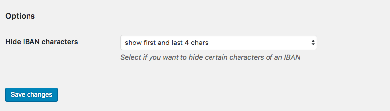 Hide IBAN characters
