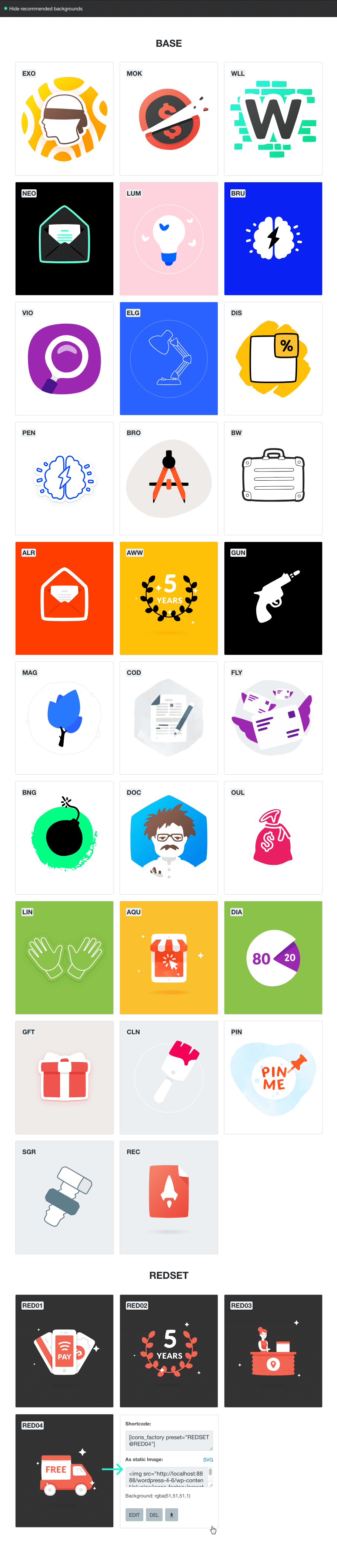 **Visual Composer addon**. Look for a white diamond on a red background in the content tab.
