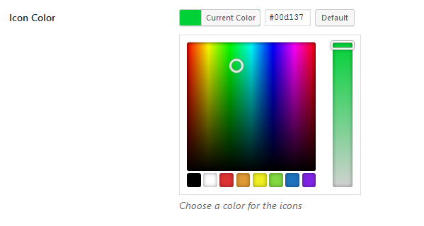 Icon color selector