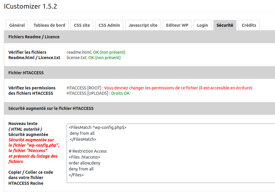 icustomizer security