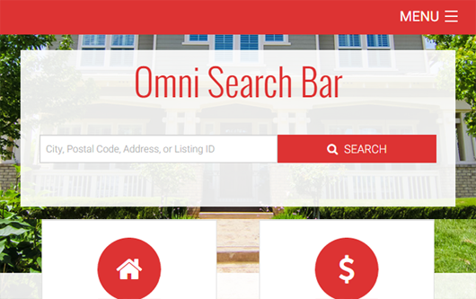 IMPress Omnibar Widget. Modify your Omnibar settings to give visitors the option to search by over a dozen different MLS fields.