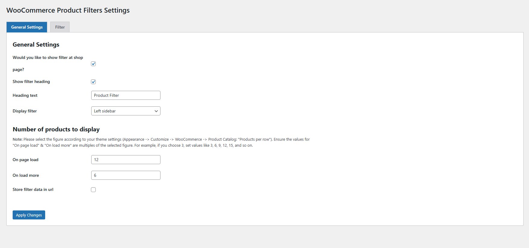General Settings Section