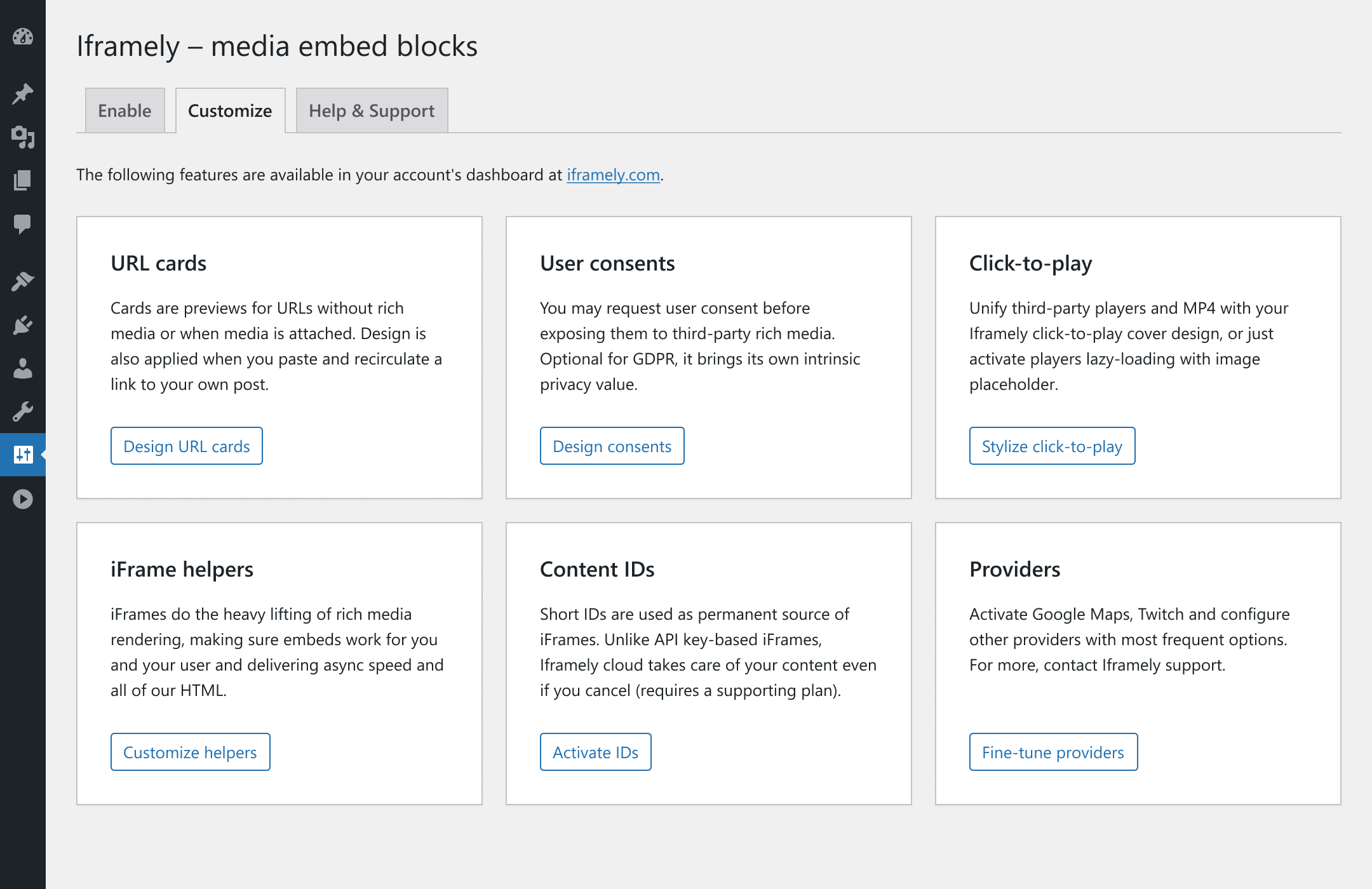 Adjust user consents per your needs.