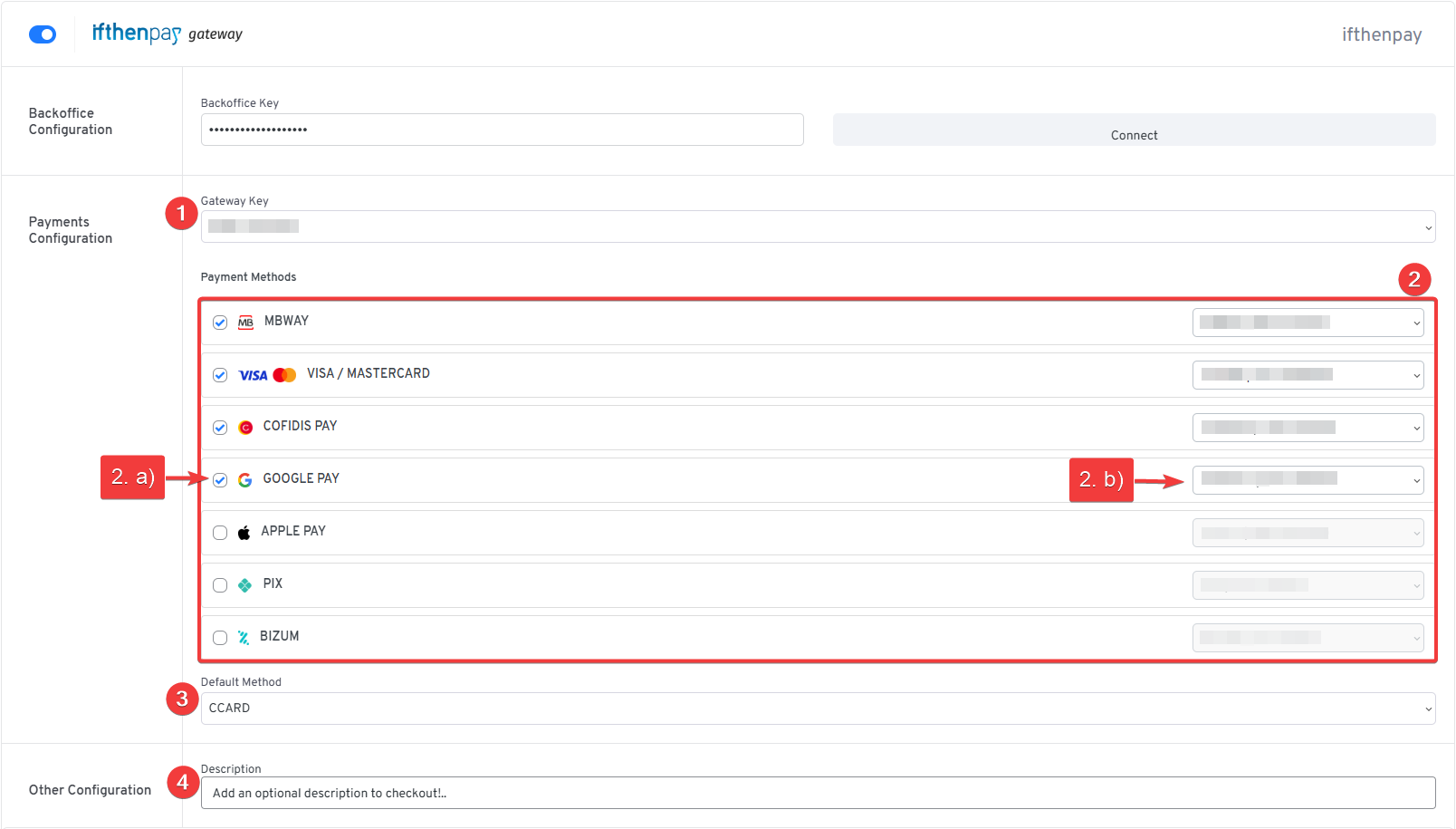 (Admin Only) Gateway Settings under LatePoint Payments Settings
