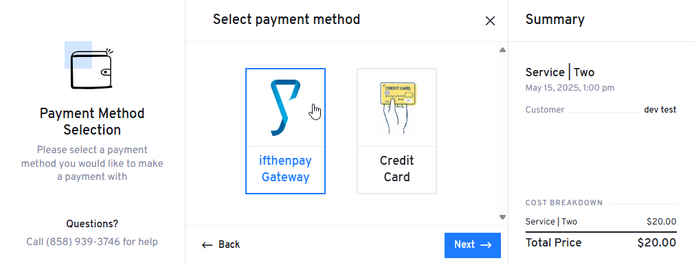 (Customers Experience) Payment Gateway selection while booking.