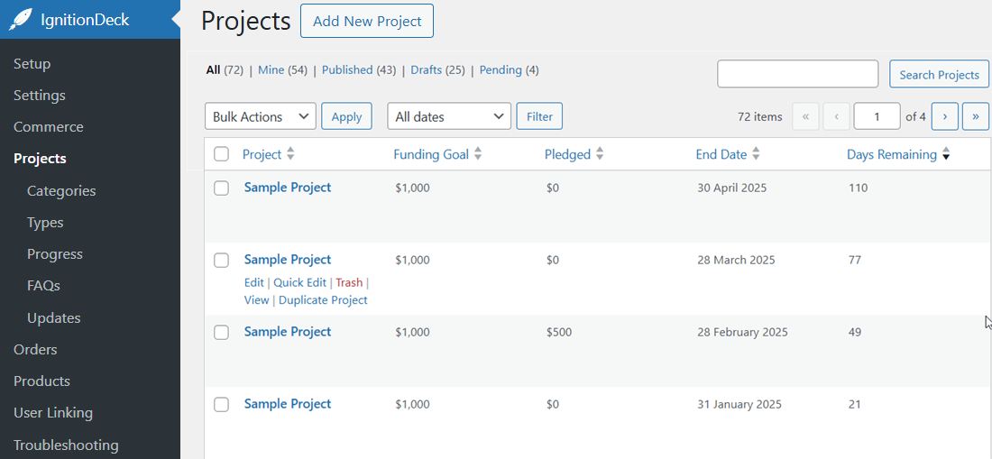 Manage users accounts, product assignments, and credits