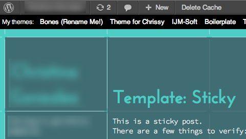 The black bar just below the wp admin bar is the theme switcher.  This screenshot is taken from my development site which is why the themes and posts have funky content.