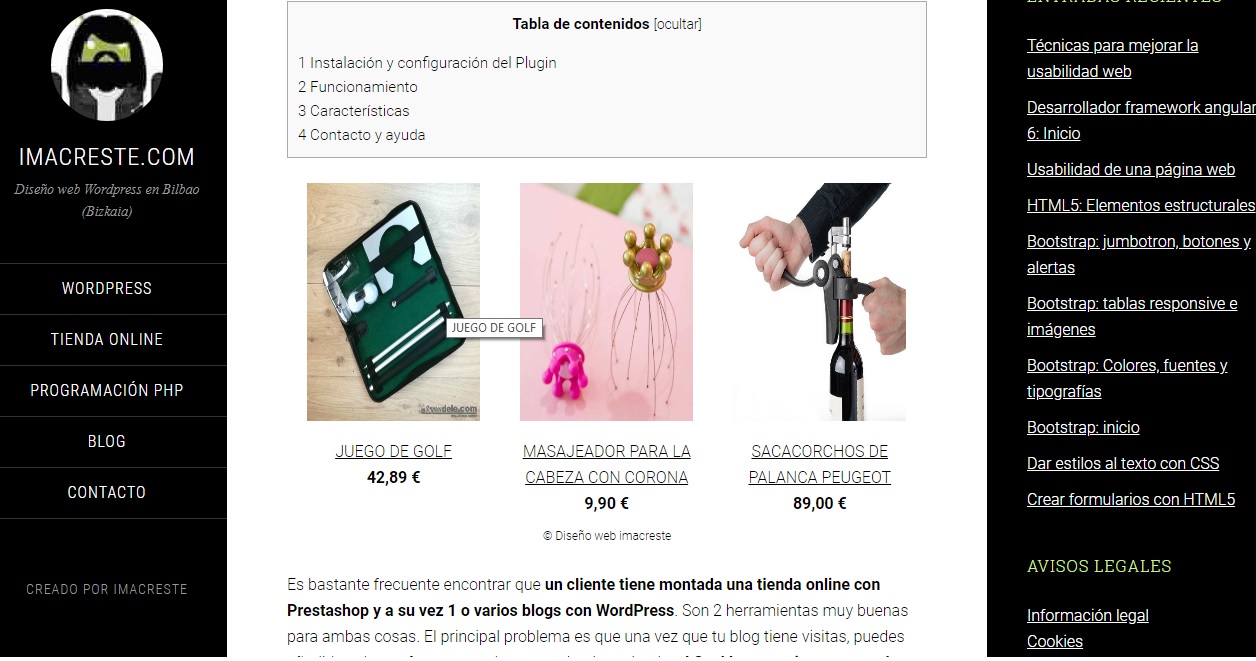 Pantallazo de ejemplo