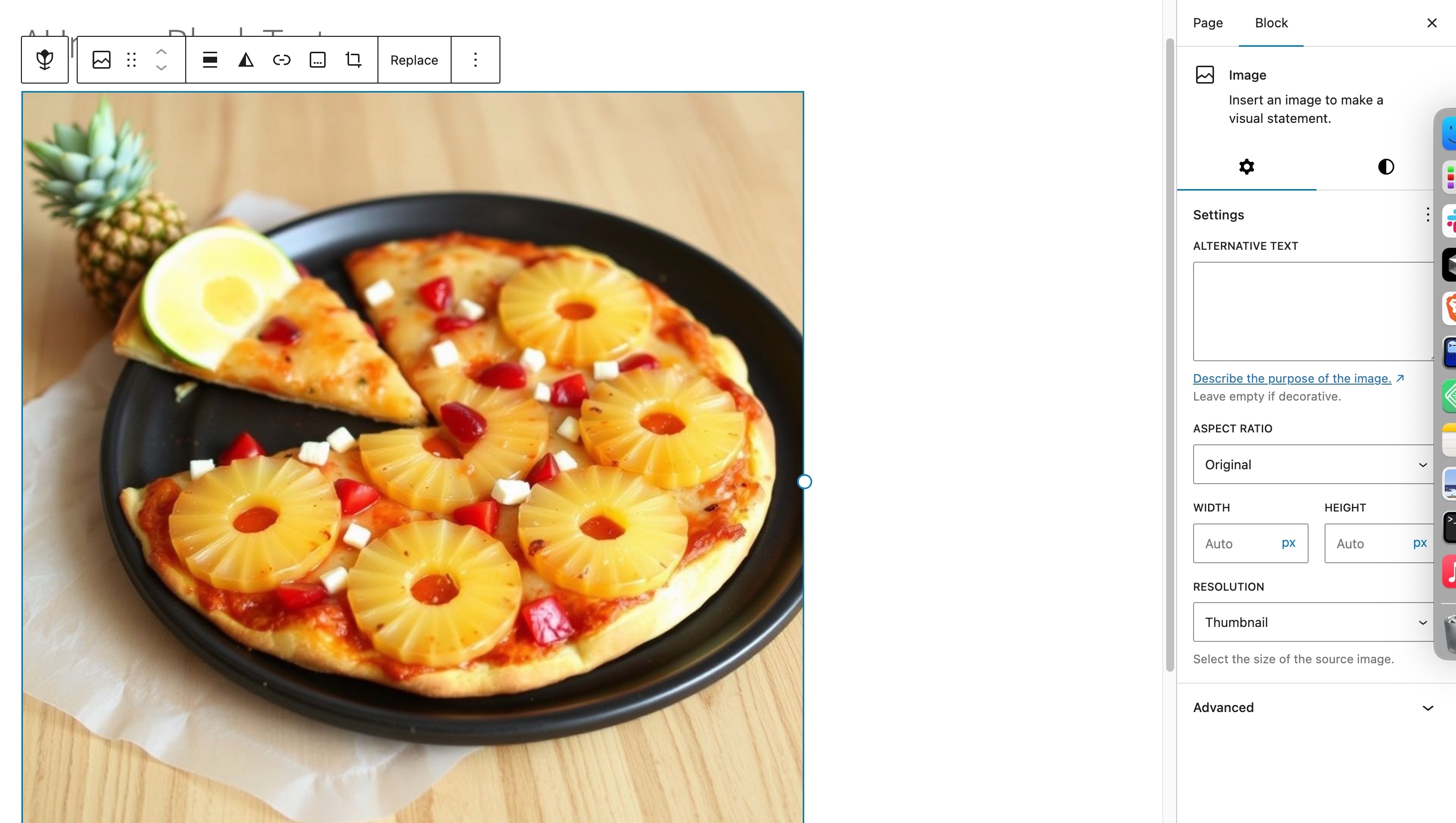 The generated image ready to be inserted