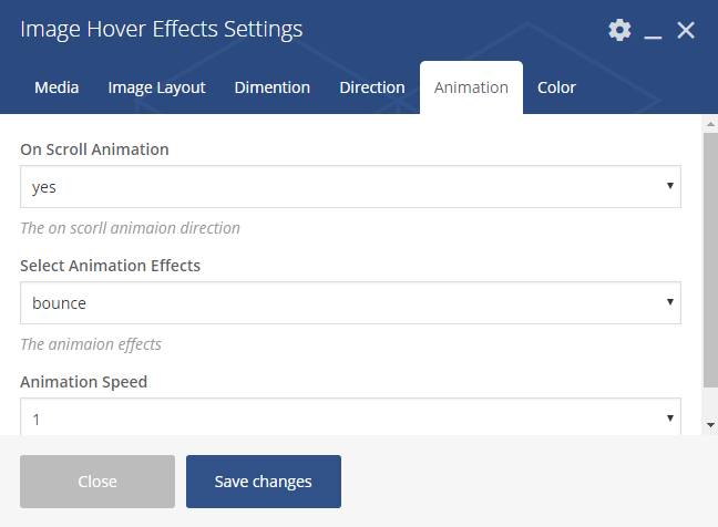 Animatin option
