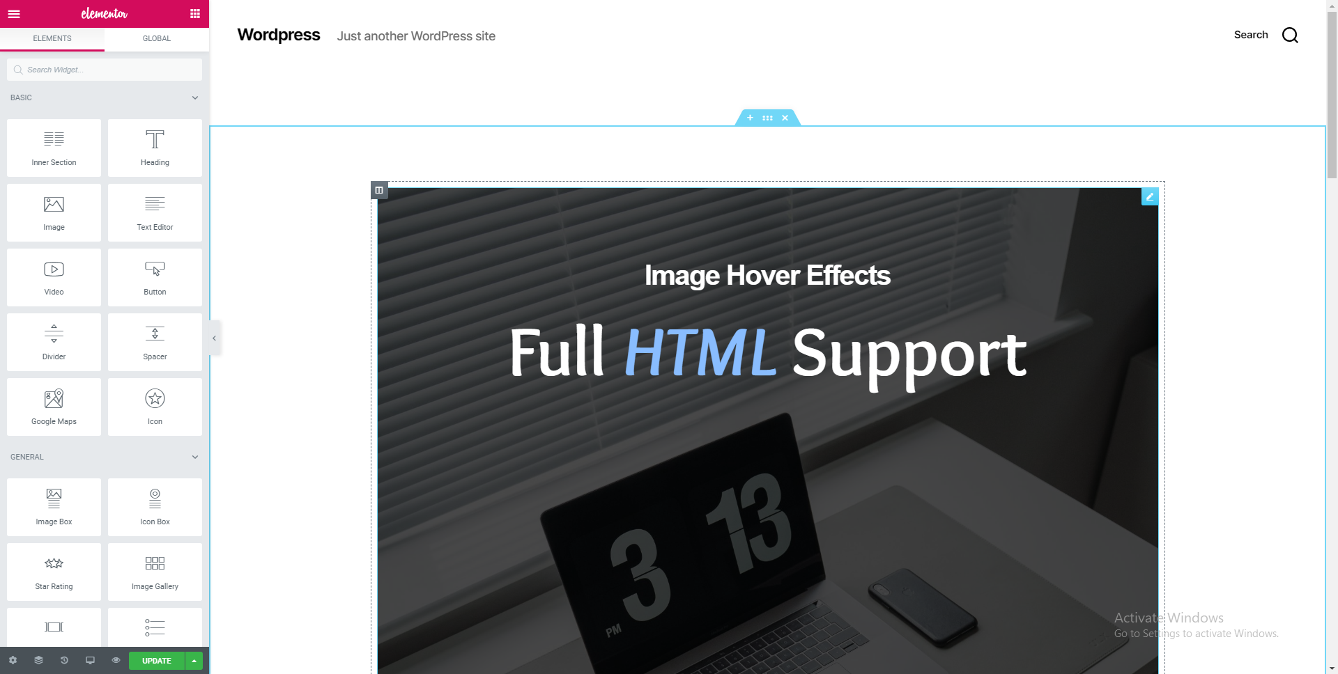 Full html code support
