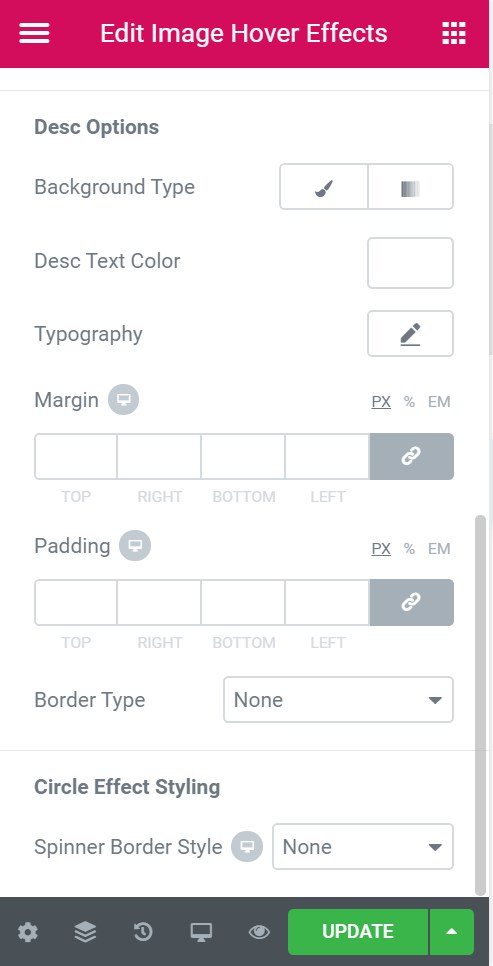 Style field options part 2