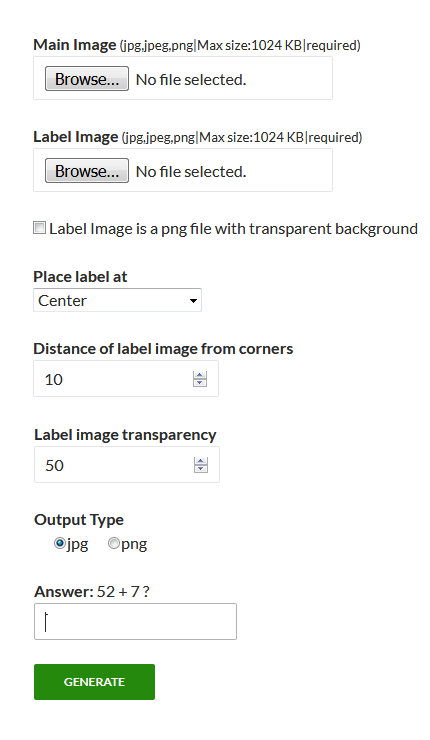 frontend of plugin (input form and it's fields)