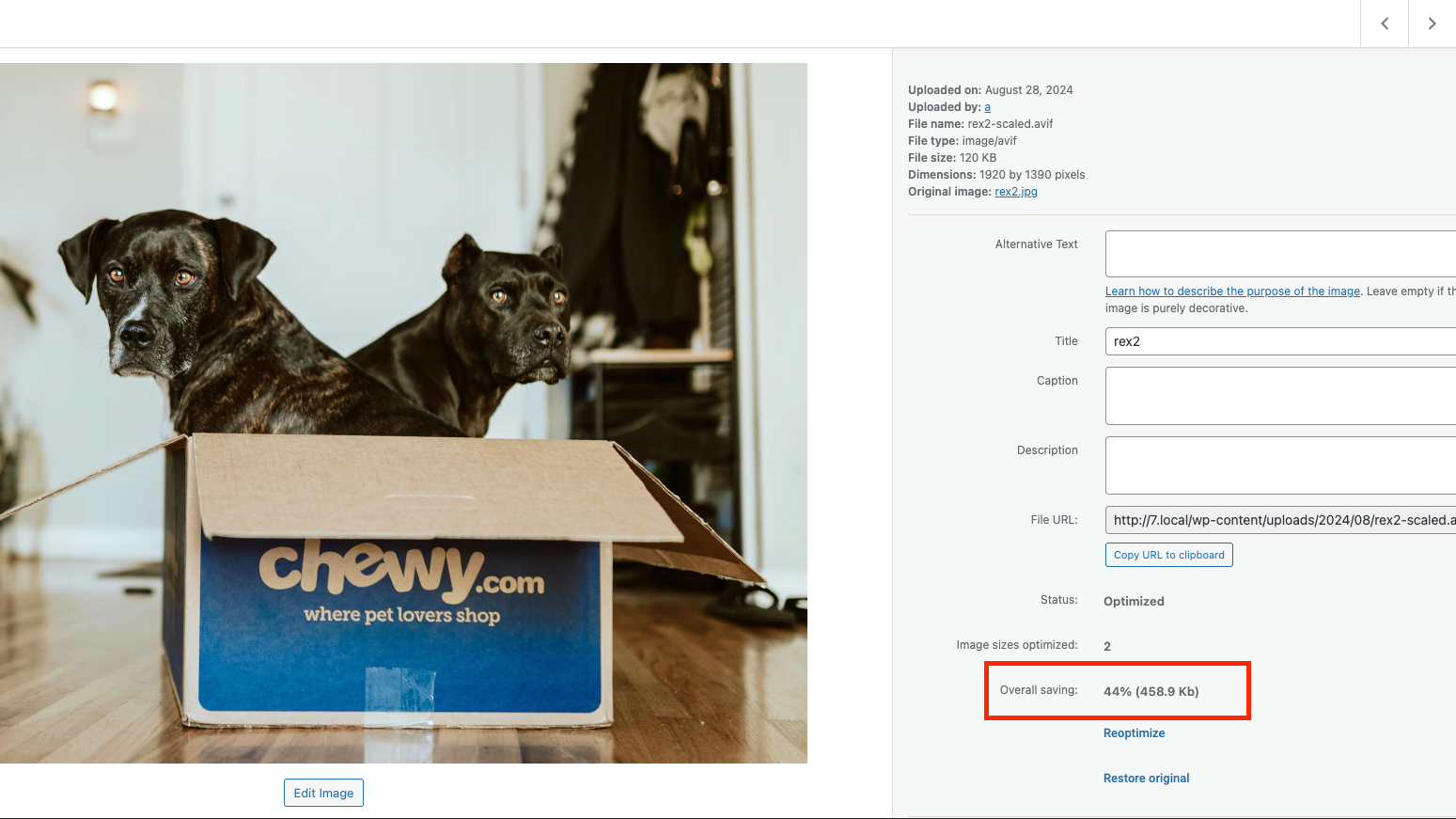 Image Optimizer - Image Optimization in the Media Uploader