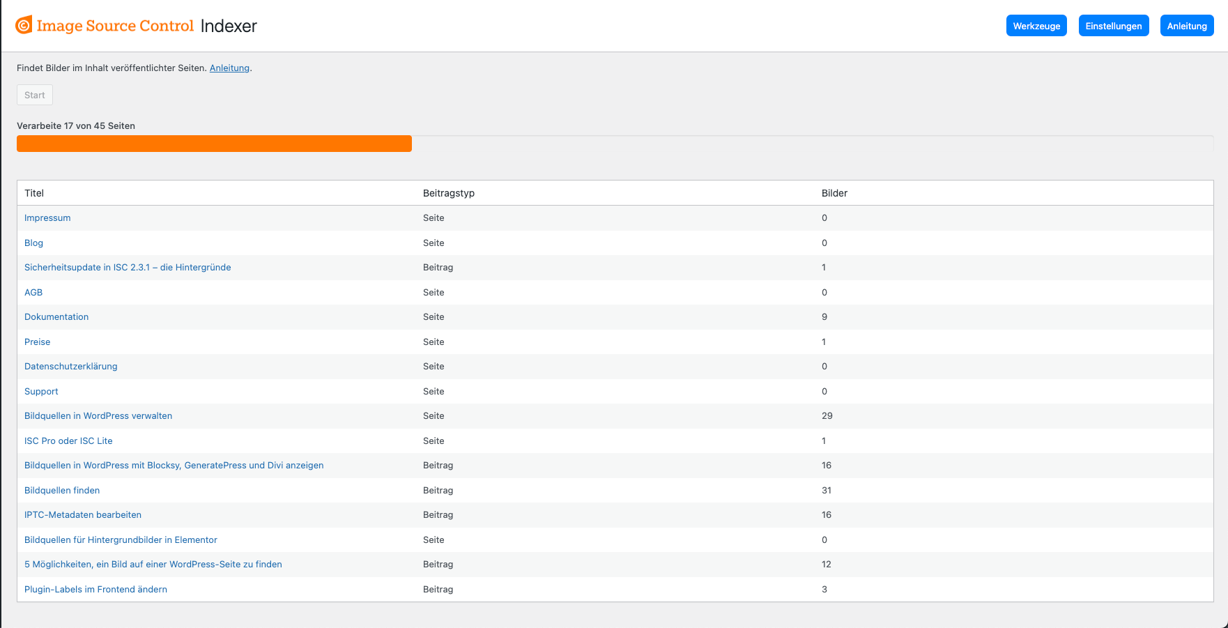 List image usage in the Media Library (optional column)
