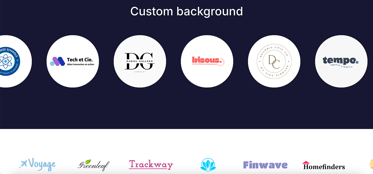 Ticker showcasing custom spacing and background color.
