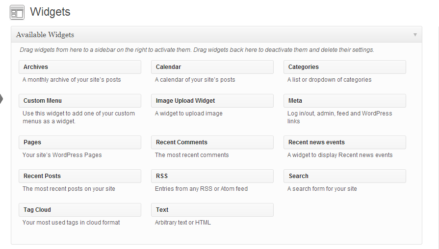 Widget Area