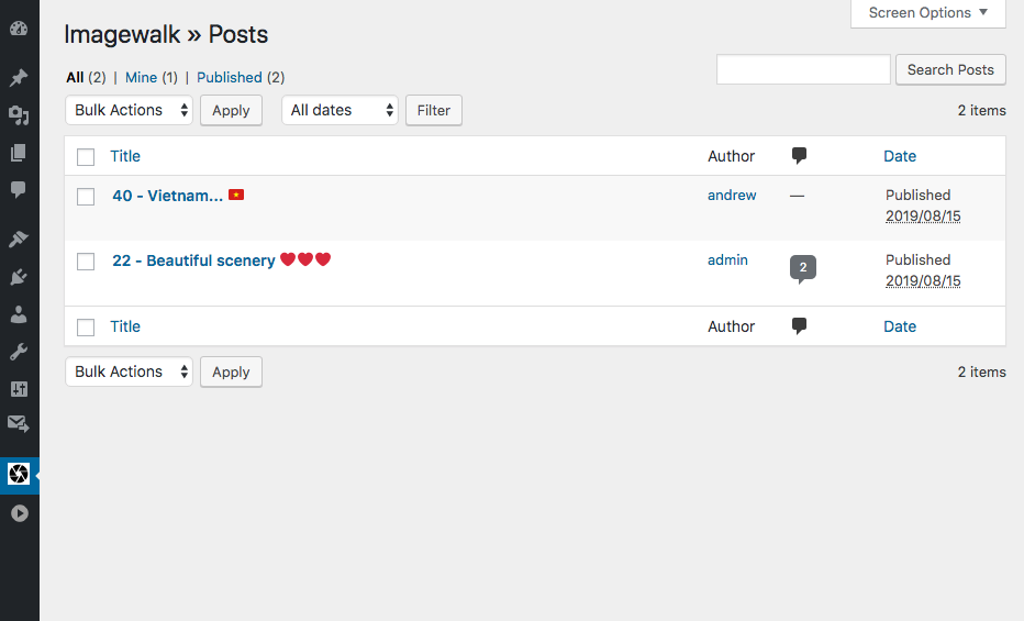 Integrated posts and comments management.