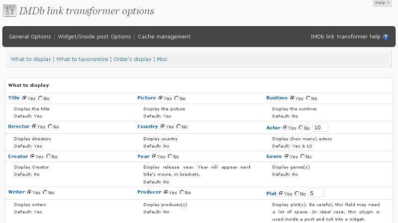 Admin preferences