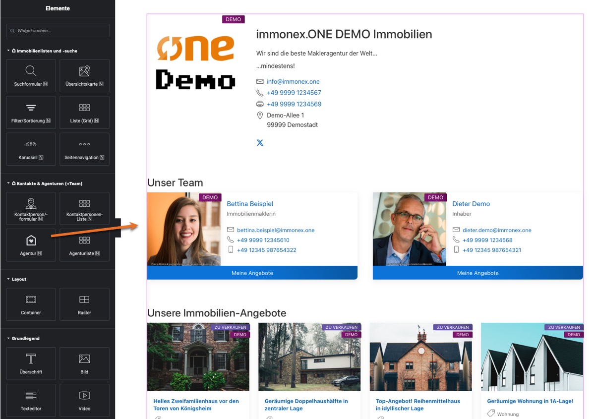 Property carousel view (slider)