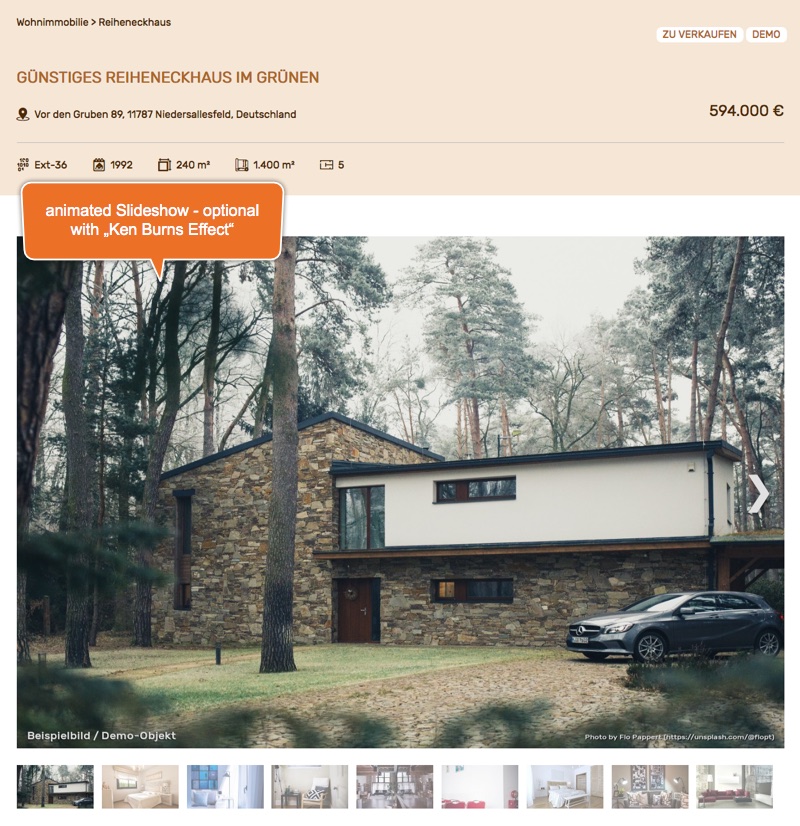 Property detail view: main description text