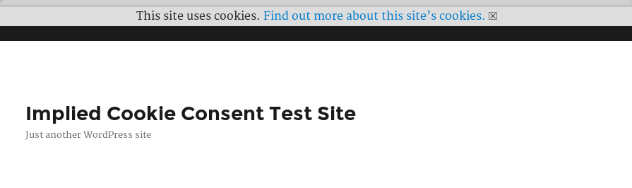 The information bar in the page header.