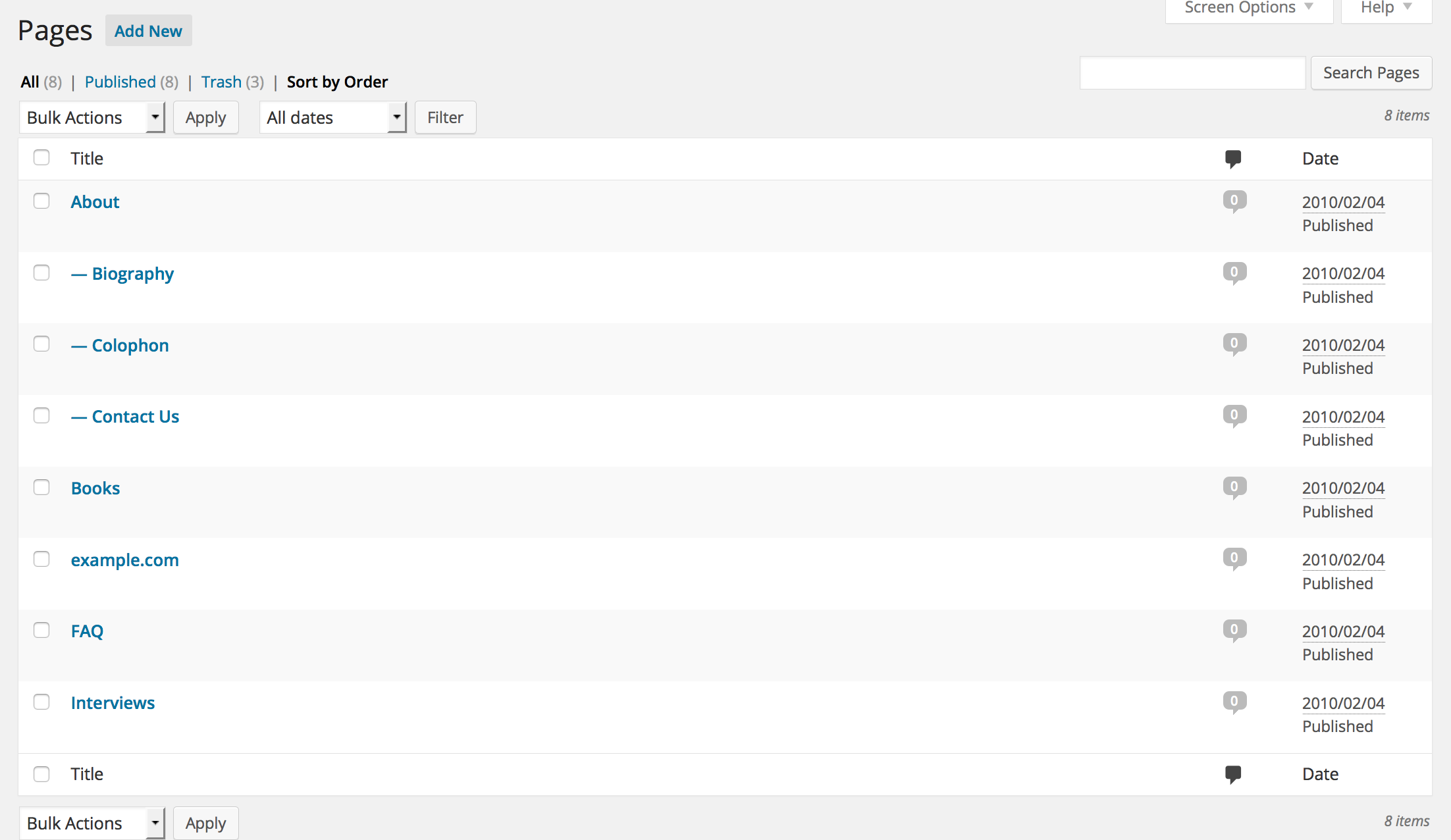 HTML cleanup options