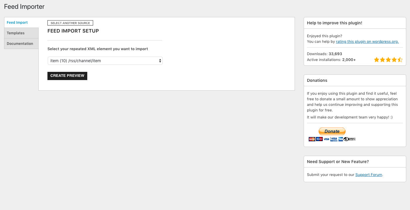 Import XML feed - Select the repeat element from feed
