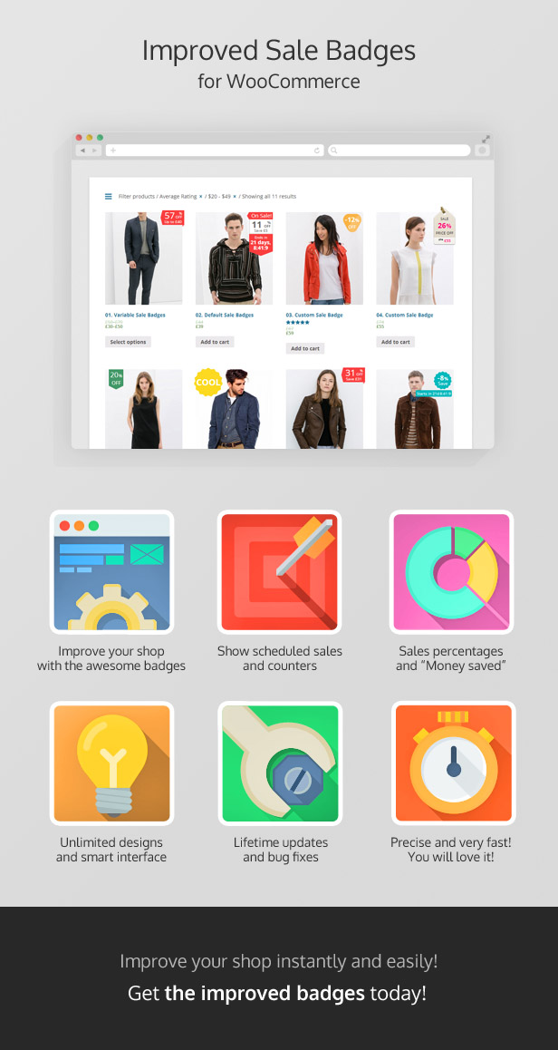 Improved Sale Badges for WooCommerce PROMO