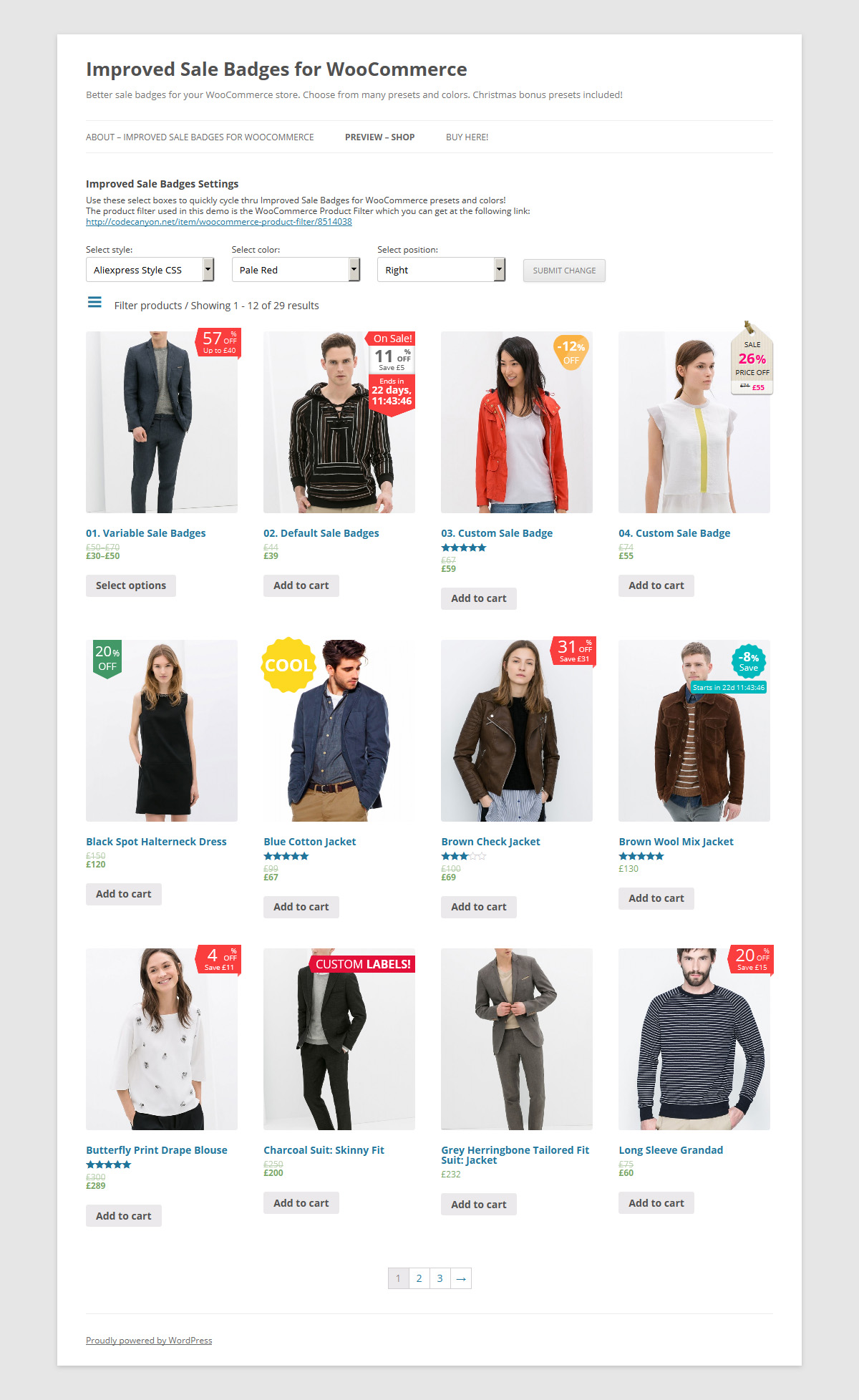 Improved Sale Badges for WooCommerce PREVIEW
