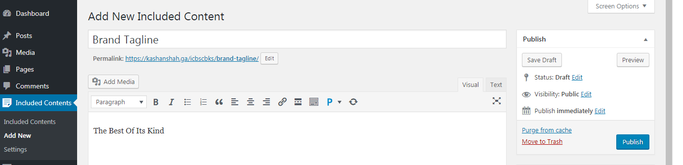 Add a content