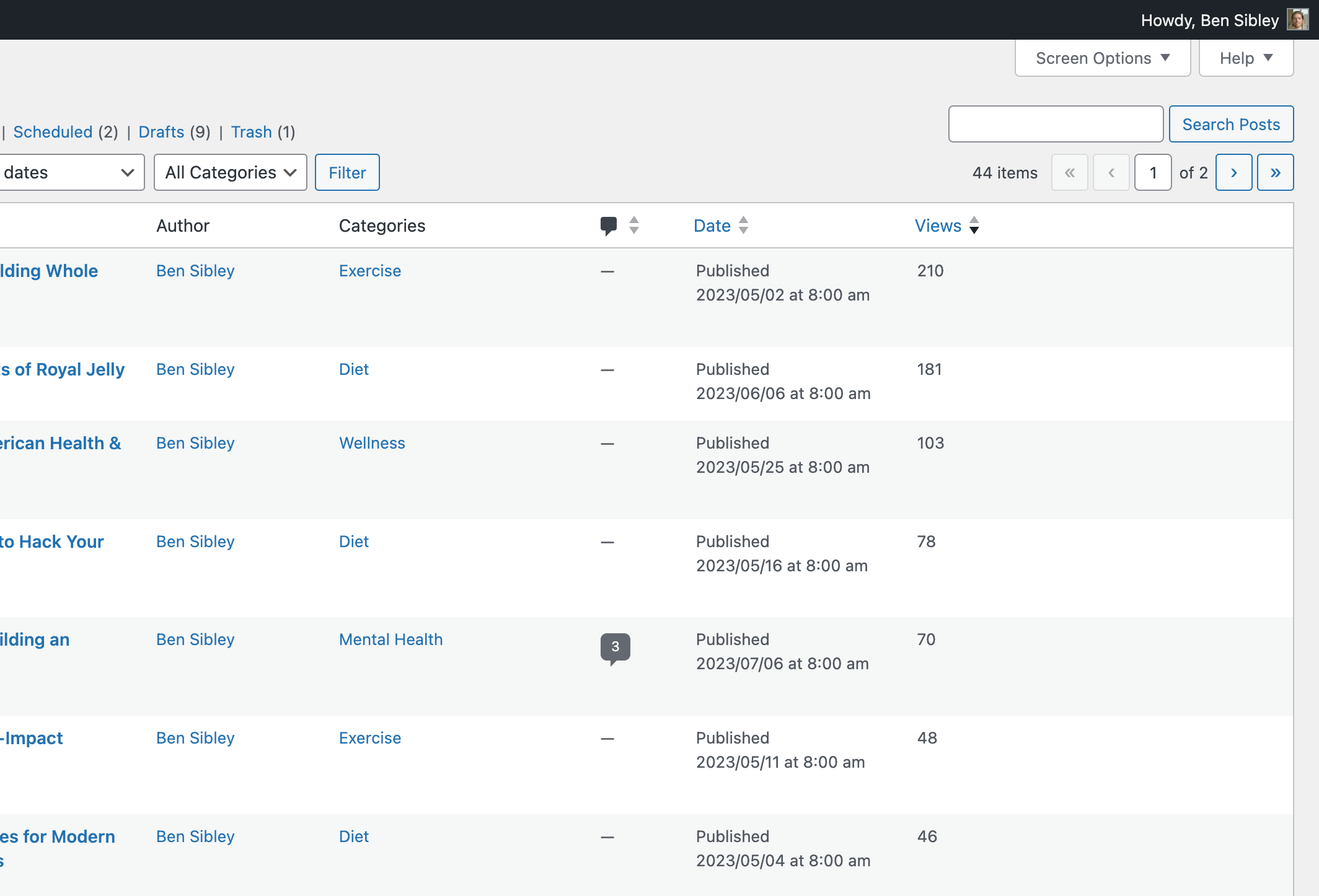 Customize your reports, then save them in the sidebar