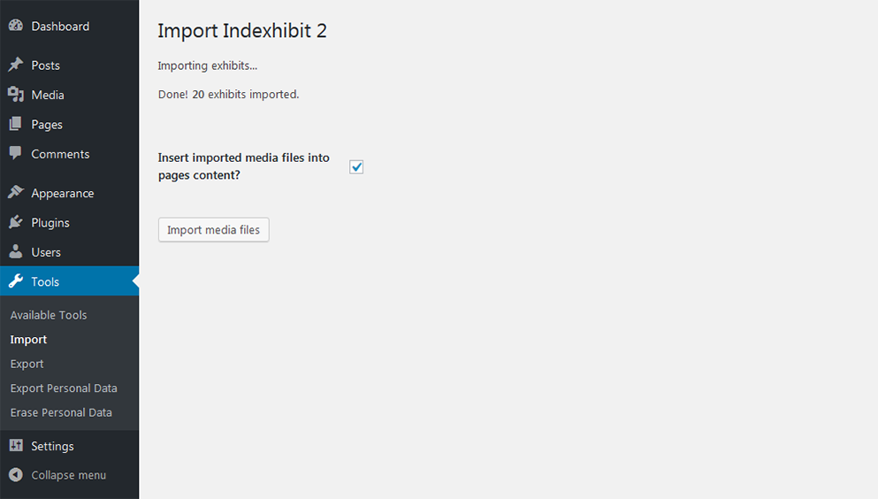 Import media files