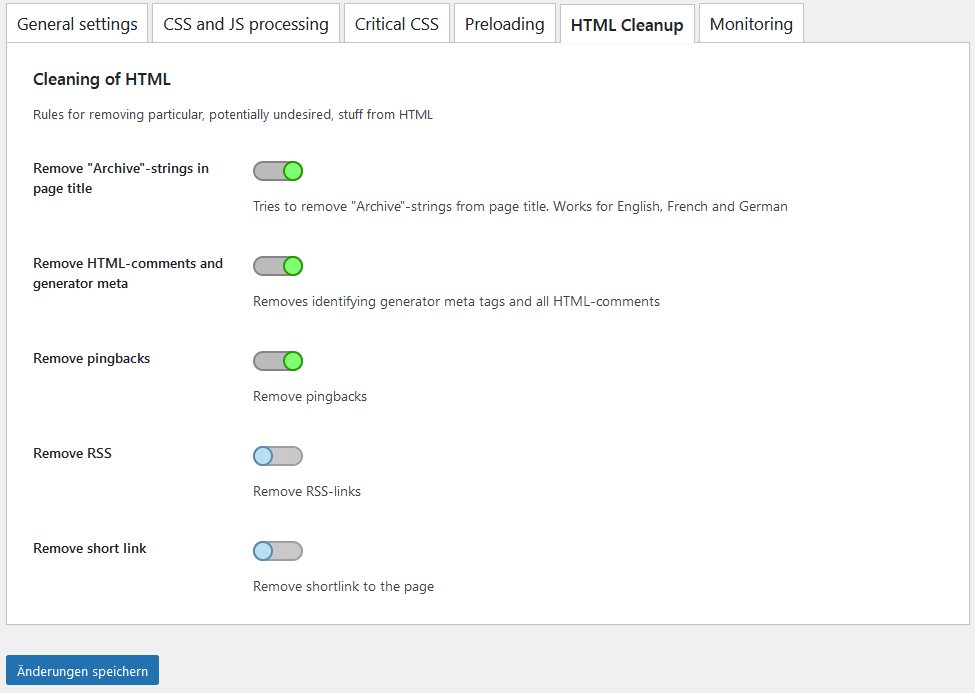 What can be achieved with IndexReloaded on PageSpeed Insights? Without IndexReloaded, the countless links to CSS files and JS files lead to long waiting times on the client.
