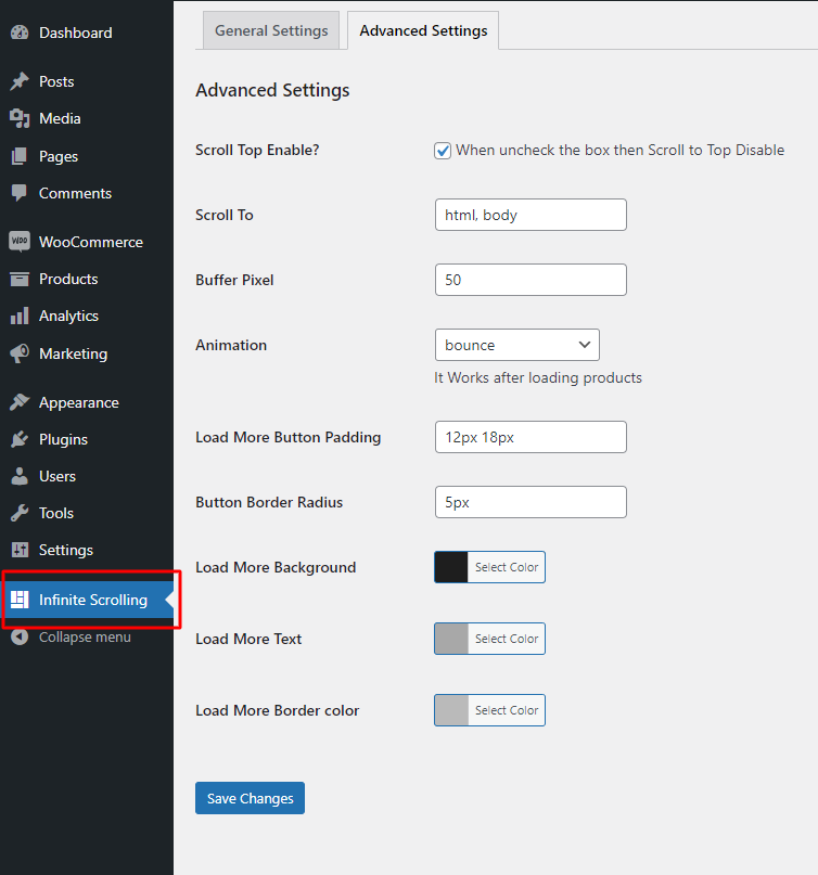 **AJAX Load More Button:** Example of the load more button in action.