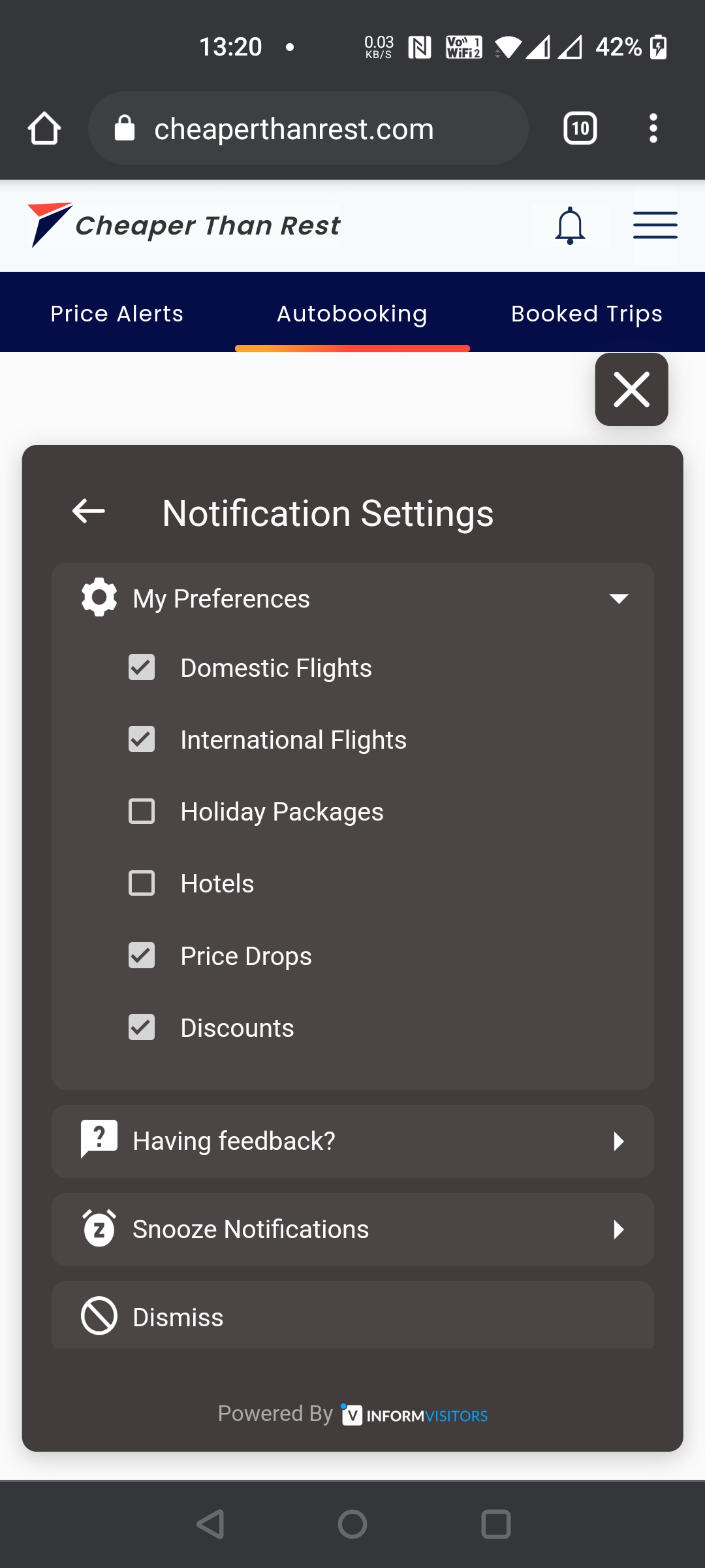 Example greeting campaign details page.