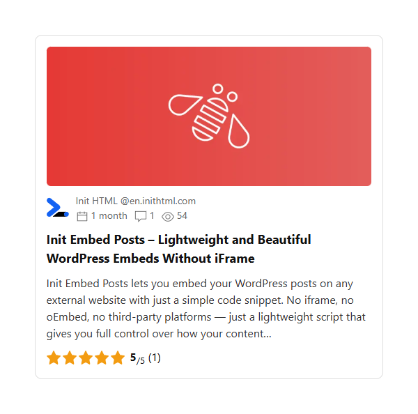 Embed card – post