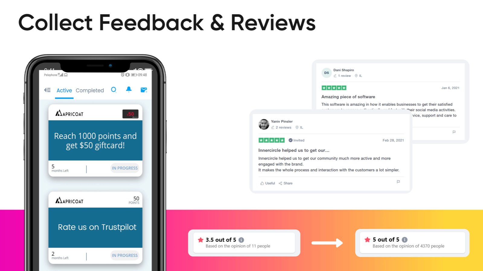 Innercircle: Collect reviews and rating