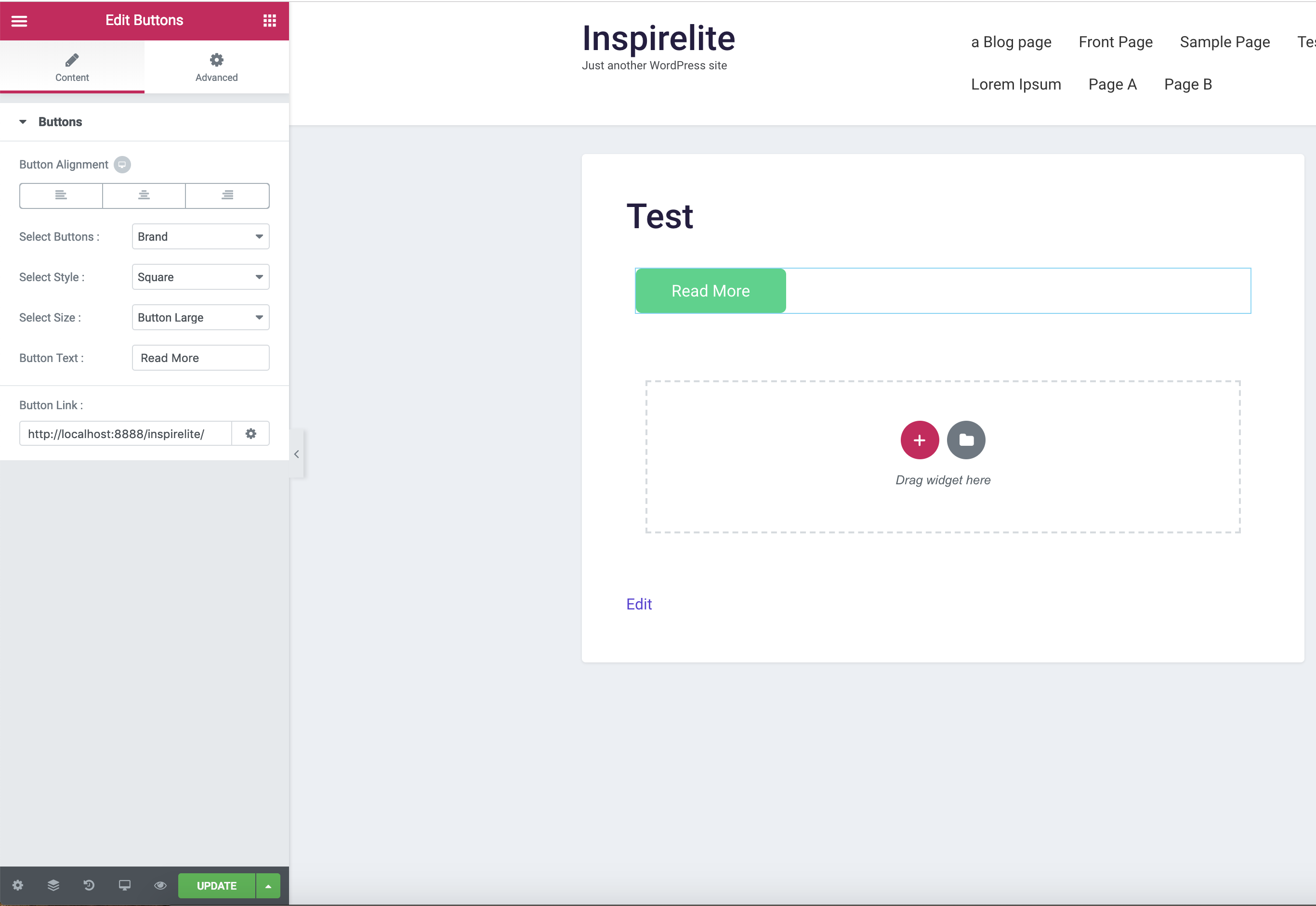 Widgets Panel