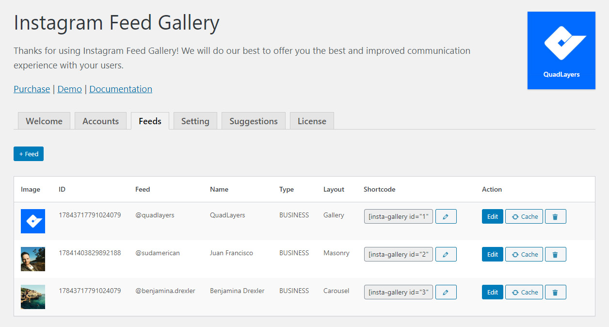 Instagram Feed – Instagram feed **list of feeds**