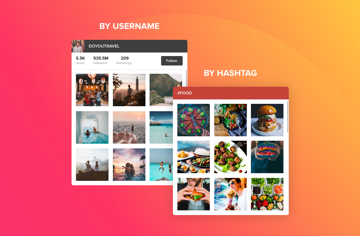 Instagram widget InstaLink Lite settings page