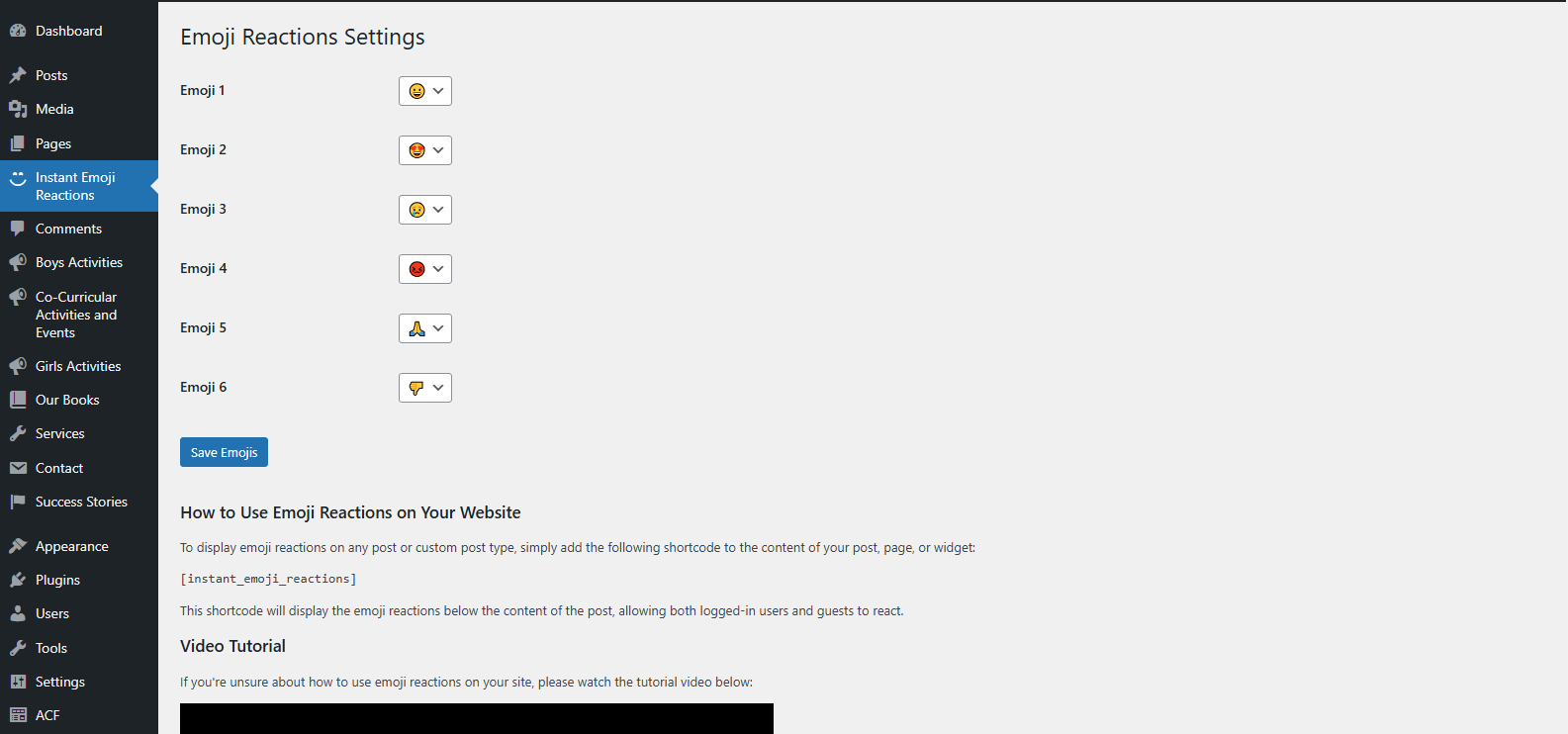 Screenshot 2: Plugin settings page in the WordPress dashboard.
