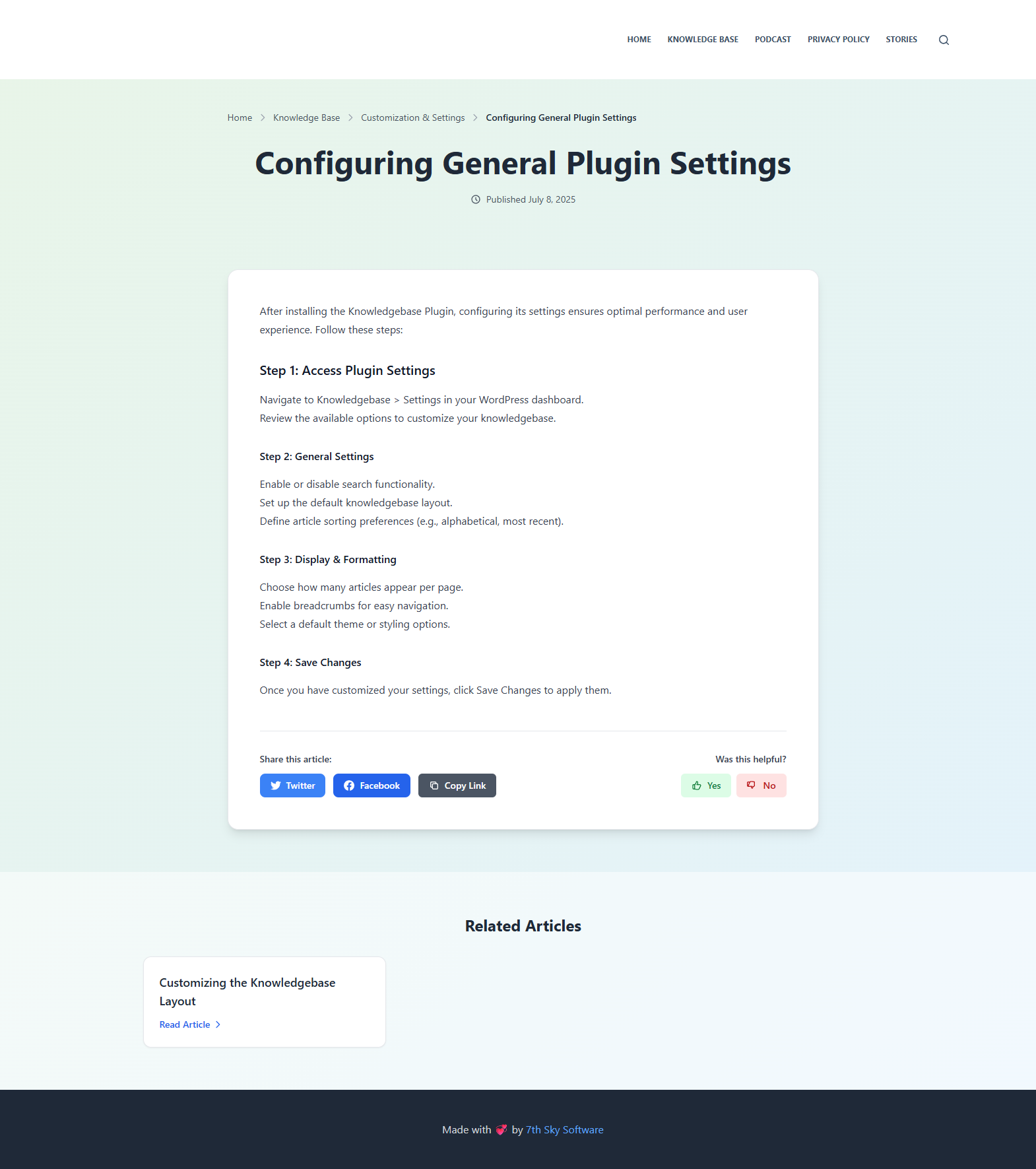 **Default Template (Free) – Home Page** – Clean homepage layout with search and category structure